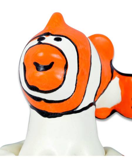 Preservativo decorativo CONDOMERIE de látex, pintado à mão com motivo de peixe laranja