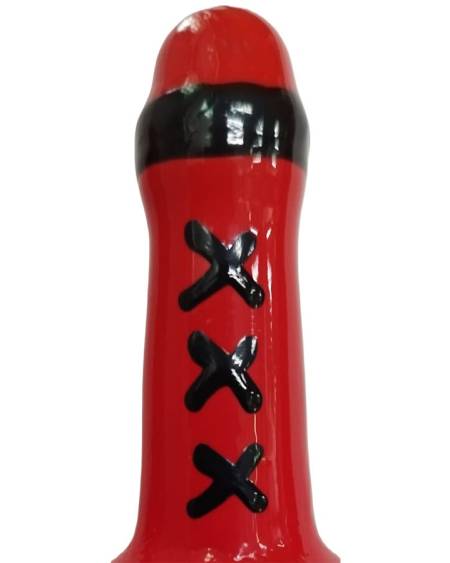 Preservativo decorativo CONDOMERIE vermelho, pintado à mão, de estilo Amsterdam