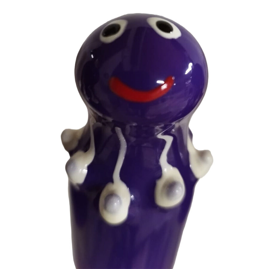 Preservativo decorativo CONDOMERIE com motivo de polvo roxo pintado à mão