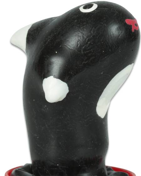 Preservativo decorativo CONDOMERIE com desenho de orca, pintado à mão