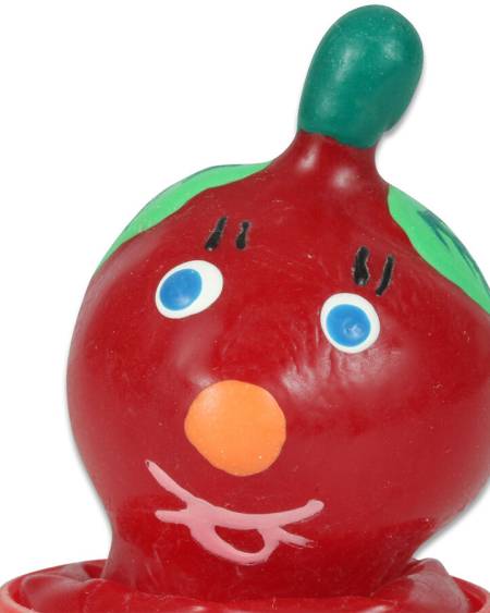 Preservativo decorativo CONDOMERIE com motivo de tomate, pintado à mão