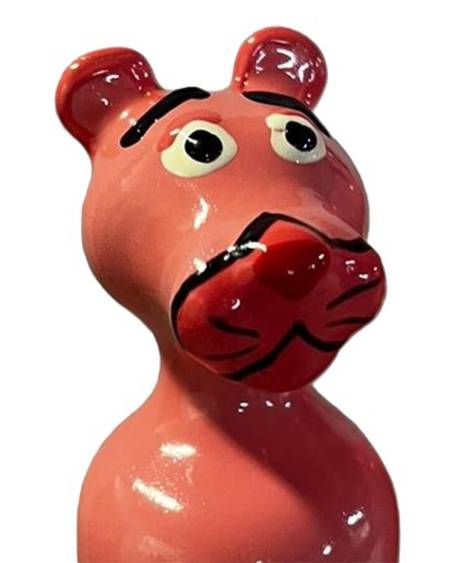 Preservativo decorativo CONDOMERIE com motivo de Pantera cor-de-rosa, pintado à mão