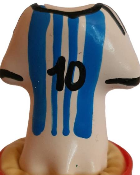 Preservativo decorativo CONDOMERIE pintado à mão com design de camisola Messi N10