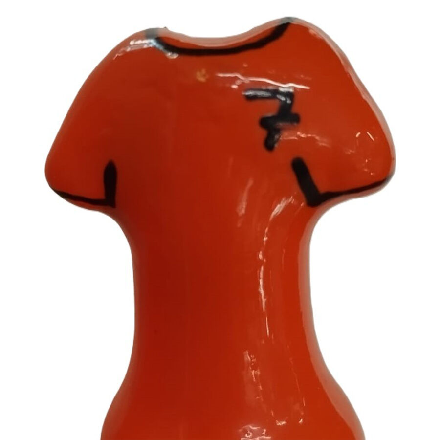 Preservativo decorativo CONDOMERIE pintado à mão com motivo de camisa cor de laranja