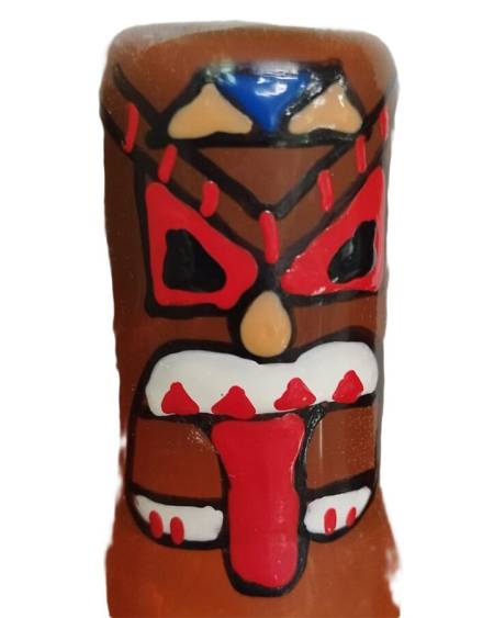 Preservativo decorativo CONDOMERIE Totem Tiki-01 pintado à mão