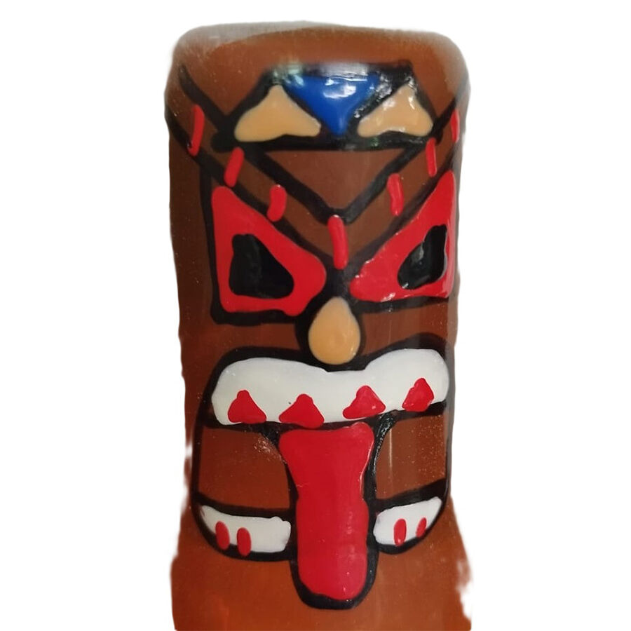Preservativo decorativo CONDOMERIE Totem Tiki-01 pintado à mão