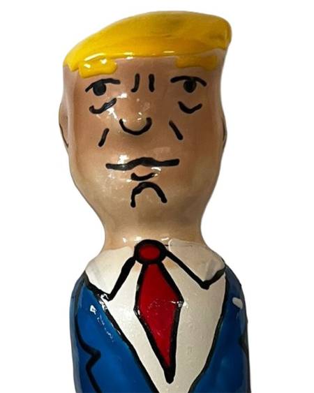 Preservativo decorativo CONDOMERIE com motivo Trump Gruñón, pintado à mão