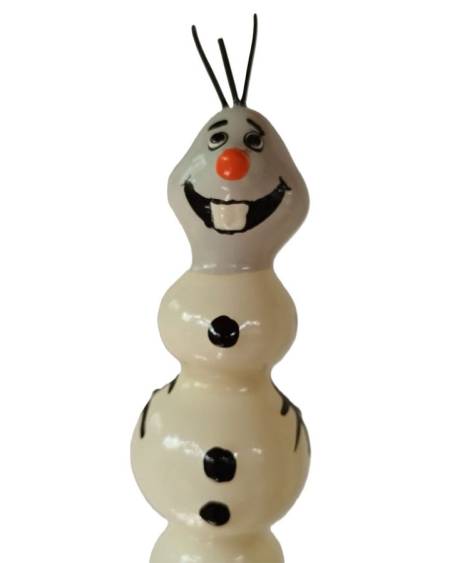 Preservativo decorativo CONDOMERIE XL pintado à mão com motivo de boneco de neve