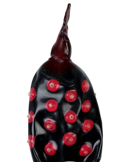 Preservativo decorativo CONDOMERIE Faquir preto XL, pintado à mão