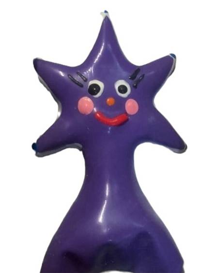 Preservativo decorativo CONDOMERIE XL pintado à mão com motivo de estrela feliz