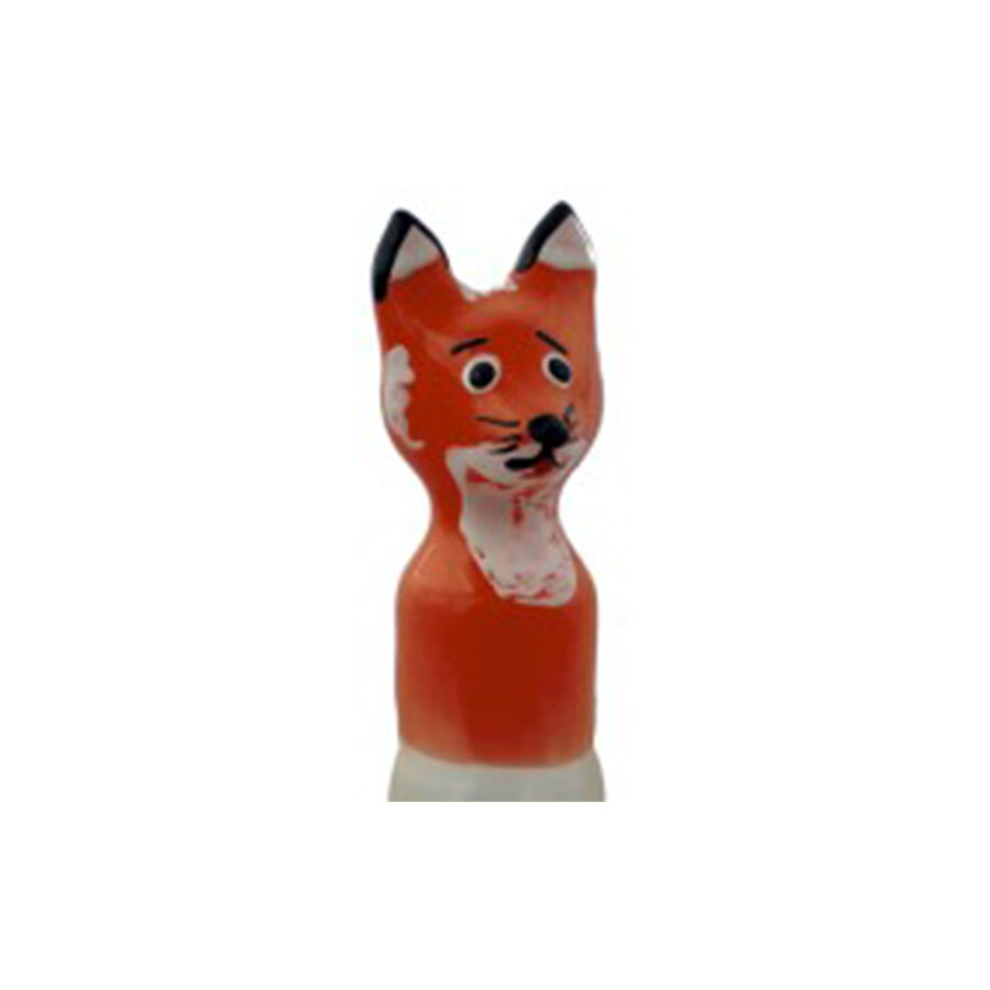 Preservativo decorativo CONDOMERIE Zorro castanho XL, pintado à mão