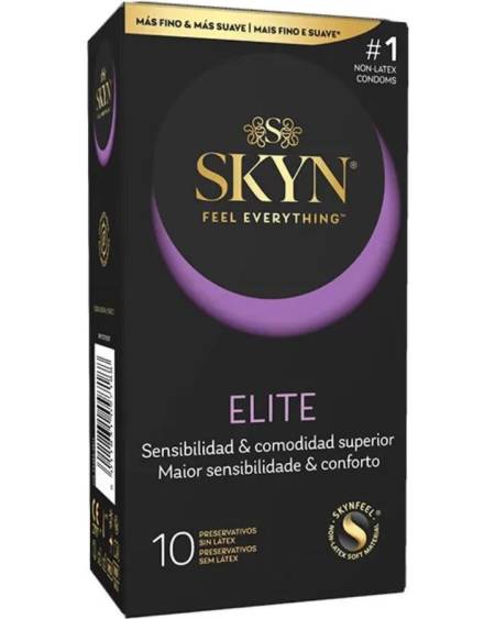 Embalagem de 10 preservativos ultrafinos SKYN Elite