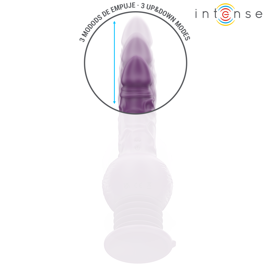 INTENSE - TATUM VIBRADOR MULTIFUNCIÓN CON VIBRACIÓN UP AND DOWN 24 CM MORADO