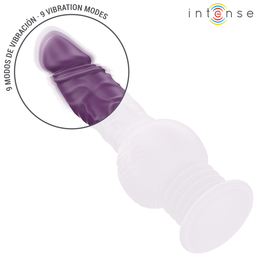 INTENSE - TATUM VIBRADOR MULTIFUNCIÓN CON VIBRACIÓN UP AND DOWN 24 CM MORADO