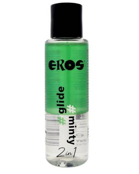 Lubrificante de silicone EROS CLASSIC LINE Glide Minty 2 em 1, 100 ml