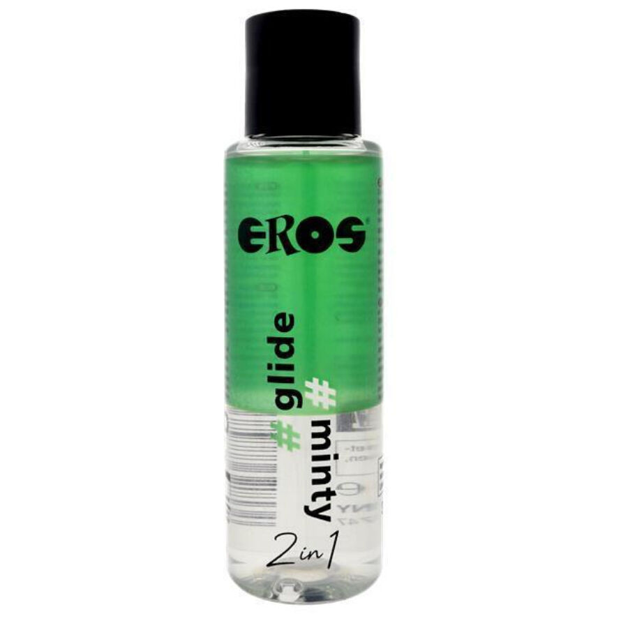 Lubrificante de silicone EROS CLASSIC LINE Glide Minty 2 em 1, 100 ml