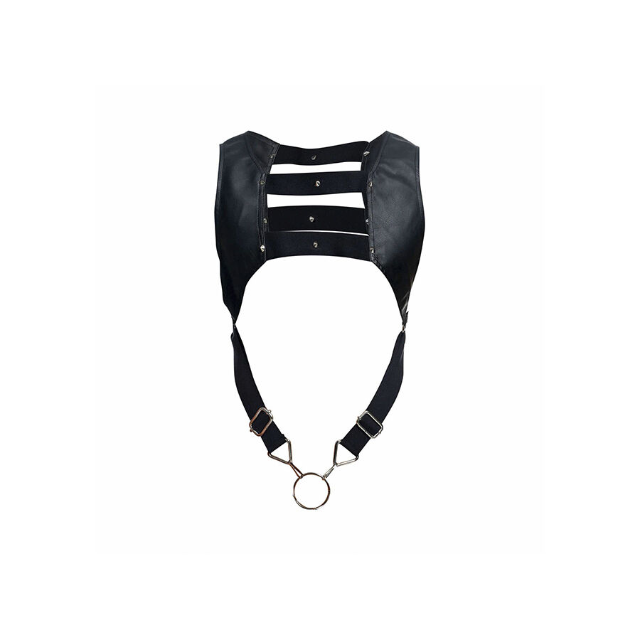 MOB - DNGEON ARNÉS NEGRO CON ANILLO SUPERIOR PARA EL PENE TALLA ÚNICA