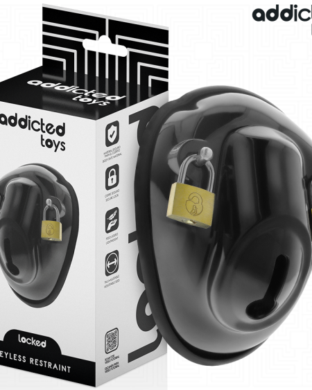 Jaula de castidade ADDICTED TOYS LOCKED tipo concha com anéis, espaçadores e fechos