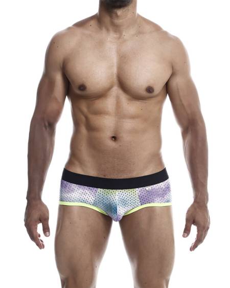Cueca boxer verde MOB Aero com corte de costas abertas