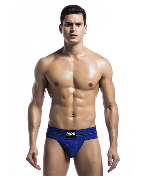 Tanga masculina MOB azul de corte clássico e cintura baixa elástica