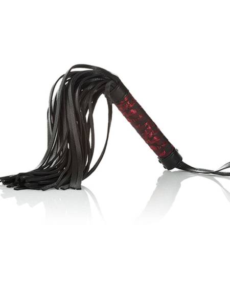 Chicote com borlas CALEXOTICS Scandal, em vermelho e preto