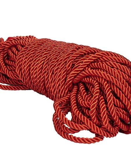 Corda BDSM Scandal da CALEXOTICS, com 30 m de comprimento, disponível em preto e vermelho.