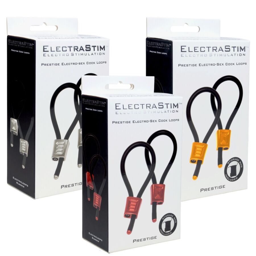 ELECTRASTIM - PRESTIGE ELECTRA LOOPS ANILLOS DE PENE AJUSTABLES ROJO