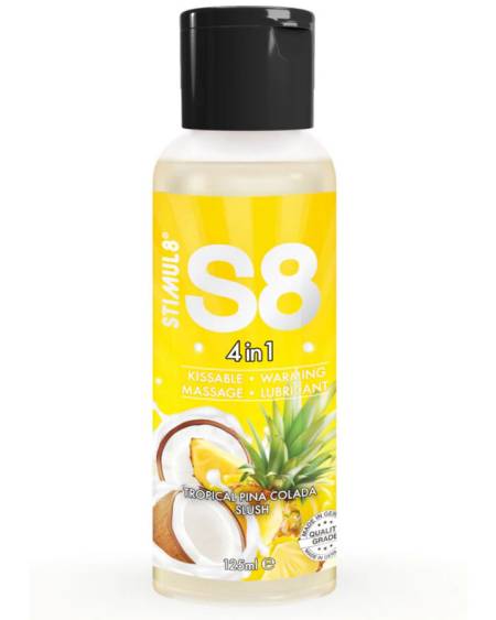 Lubrificante STIMUL8 4 em 1 com sabor a piña colada, 125 ml