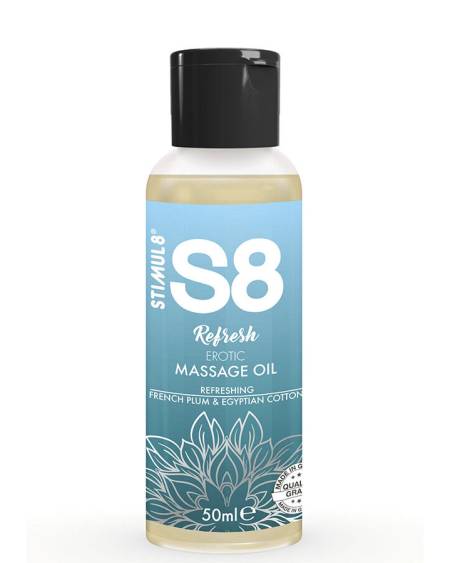 Óleo de massagem erótico STIMUL8 S8 Refresh, 50 ml