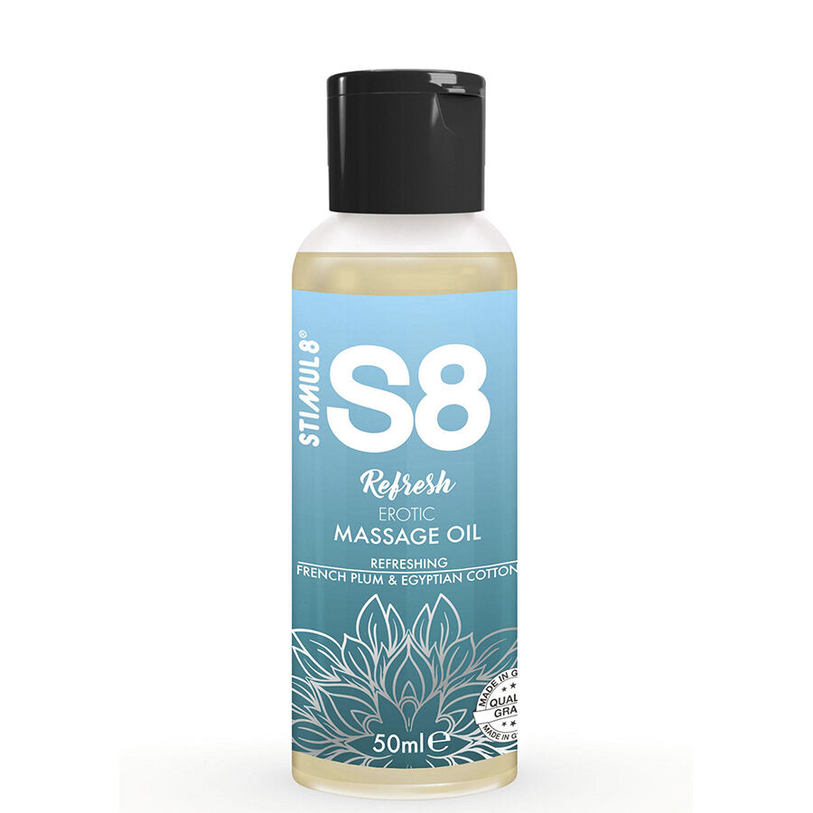 Óleo de massagem erótico STIMUL8 S8 Refresh, 50 ml