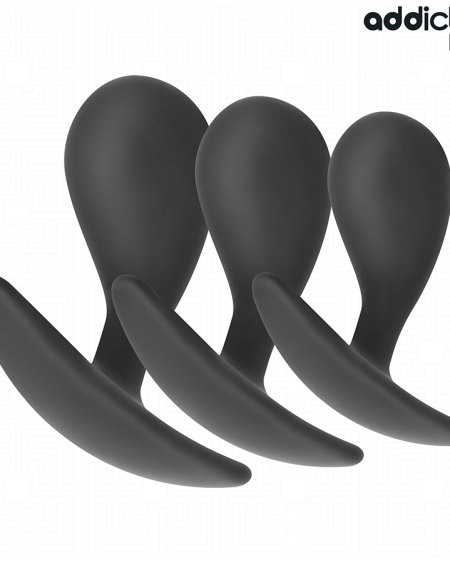 Conjunto ADDICTED TOYS de 3 plugs anais de silicone, modelo 3