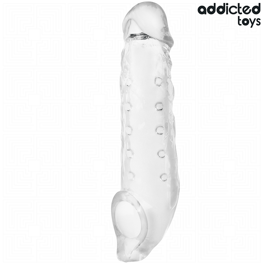 Capa para pénis transparente ADDICTED TOYS, tamanho M, com 27 cm
