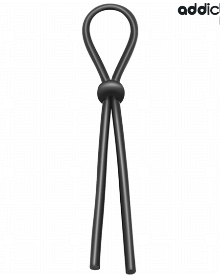 Anel peniano de laço simples em silicone ADDICTED TOYS, com cordão e bola