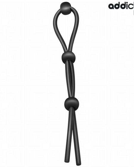 Corda peniana de silicone ADDICTED TOYS com laço triplo e bola terminal