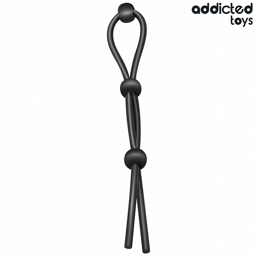Corda peniana de silicone ADDICTED TOYS com laço triplo e bola terminal