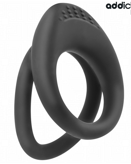 Anel peniano duplo texturizado ADDICTED TOYS, com anéis de 37 mm e 45 mm