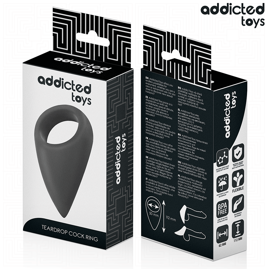 ADDICTED TOYS - ANILLO CON FORMA DE LÁGRIMA PARA EL PENE
