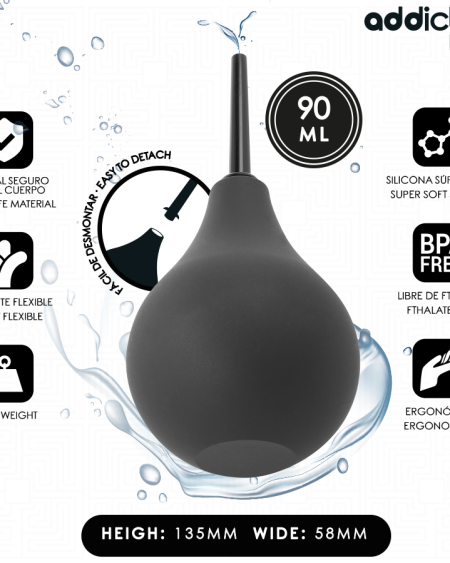 Ducha anal de viagem ADDICTED TOYS, disponível em vários tamanhos