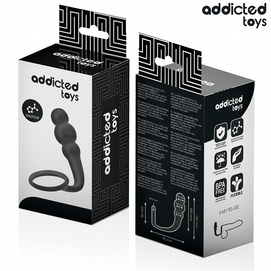 ADDICTED TOYS - PLUG ANAL CON ANILLO SILICONA MODELO 1
