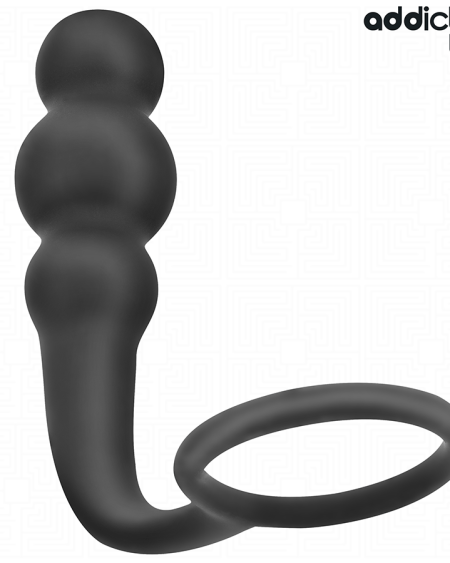 Plug anal de silicone com anel integrado, modelo 1 da ADDICTED TOYS
