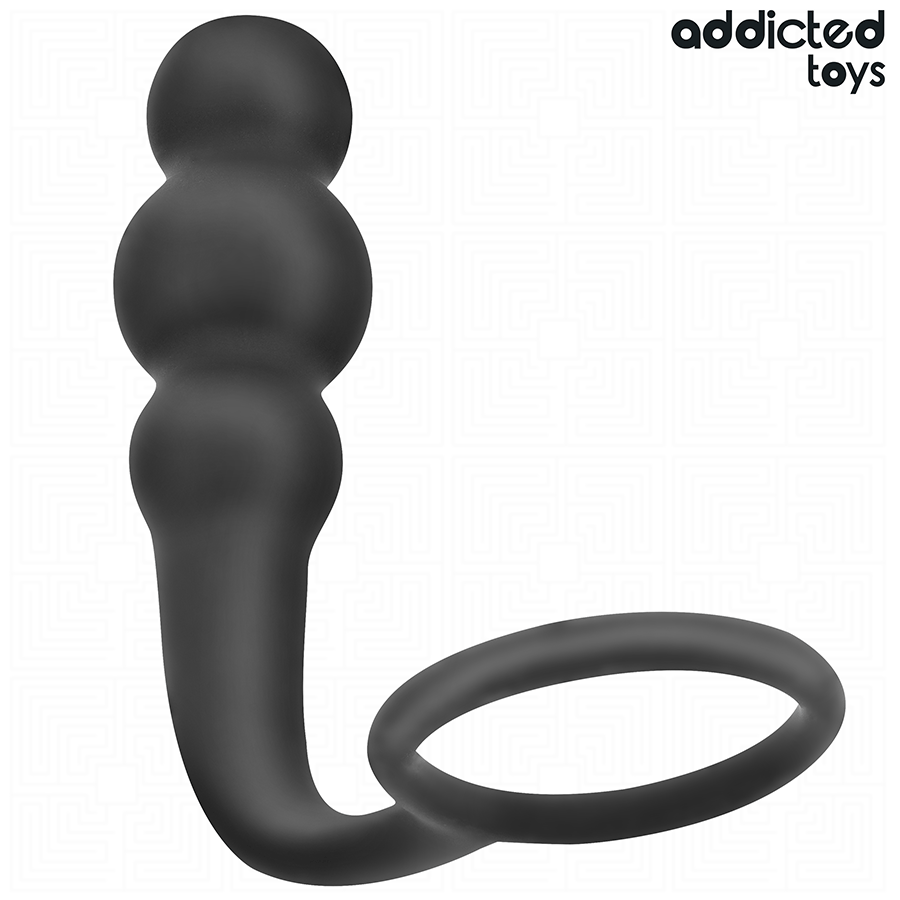 Plug anal de silicone com anel integrado, modelo 1 da ADDICTED TOYS