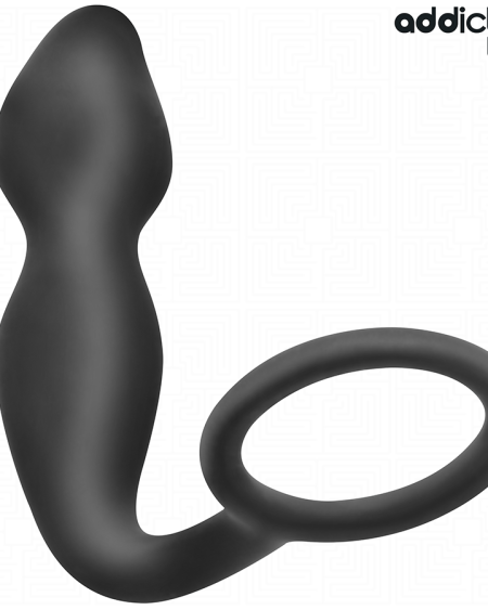 Plug anal ADDICTED TOYS modelo 2, em silicone, com anel para os testículos