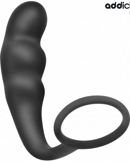 Plug anal ADDICTED TOYS Modelo 4 em silicone, com anel para os testículos