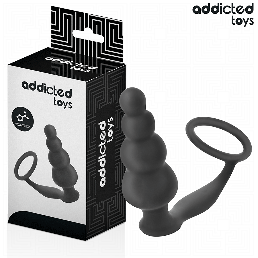 ADDICTED TOYS - PLUG ANAL CON ANILLO SILICONA MODELO 5
