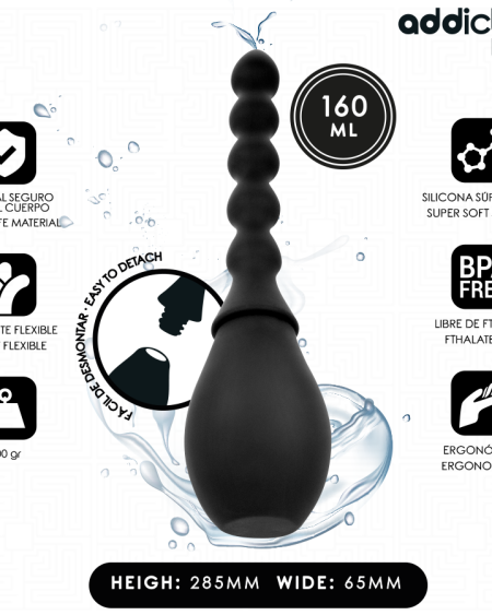 Ducha anal de viagem ADDICTED TOYS modelo 2 em silicone