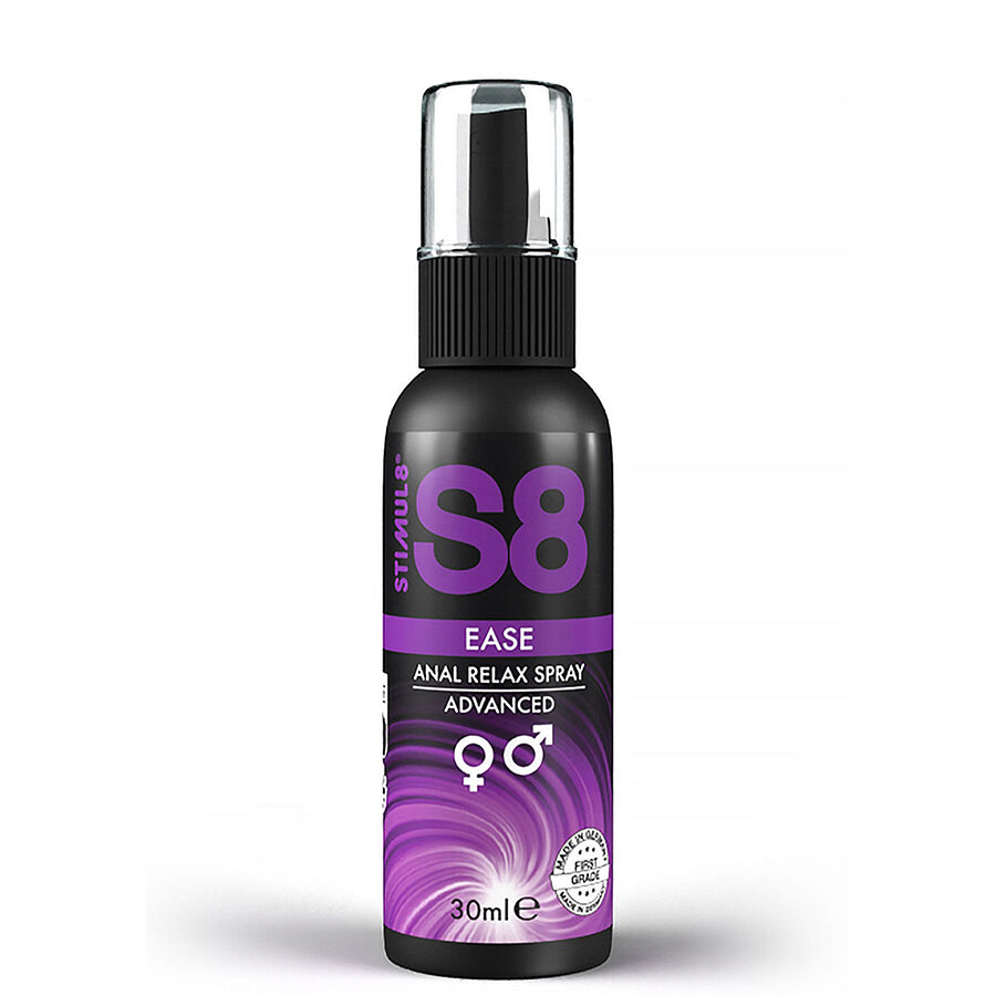 Spray anal relaxante STIMUL8 S8 Ease, embalagem de 30 ml