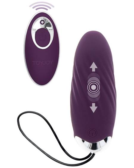 Vibrador em formato de ovo TOYJOY roxo com controlo remoto