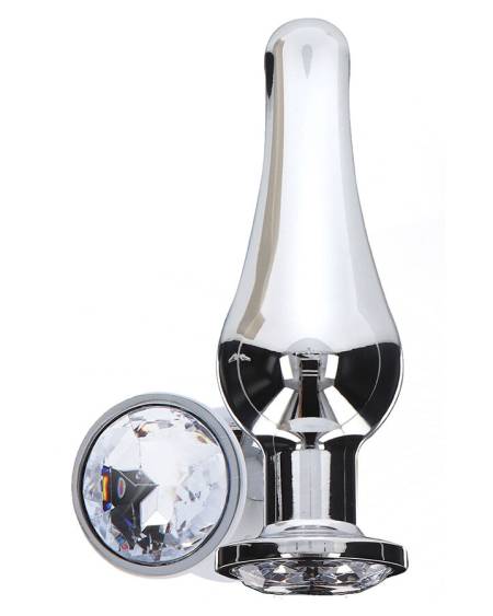 Plug anal médio TOYJOY Diamond Bum Bijou com joia prateada na base
