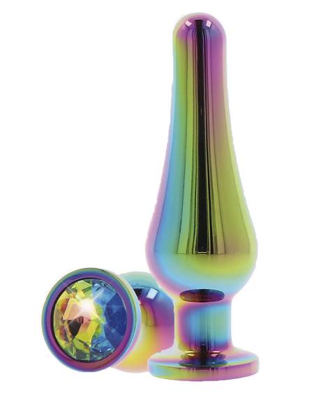 Plug anal Twilight Bum Bijou da TOYJOY, com joia arco-íris na base