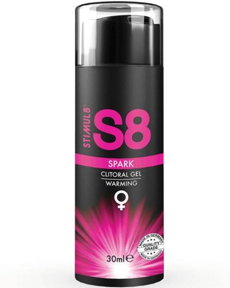 Gel estimulador do clítoris STIMUL8 S8 Spark com efeito de calor, embalagem de 30 ml